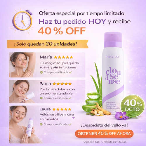Spray Phofay - Crema Depliatoria Indolora de Acción Rápida