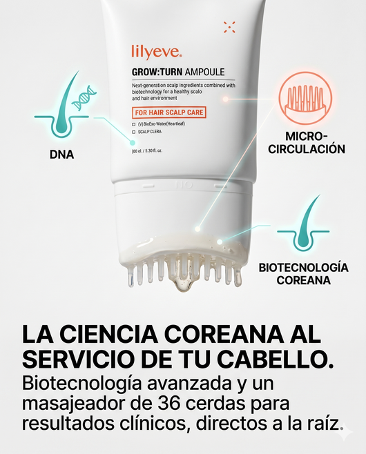 Dile adiós a la caída: El secreto coreano Lilyeve Grow:Turn Ampoule para un cabello más fuerte.